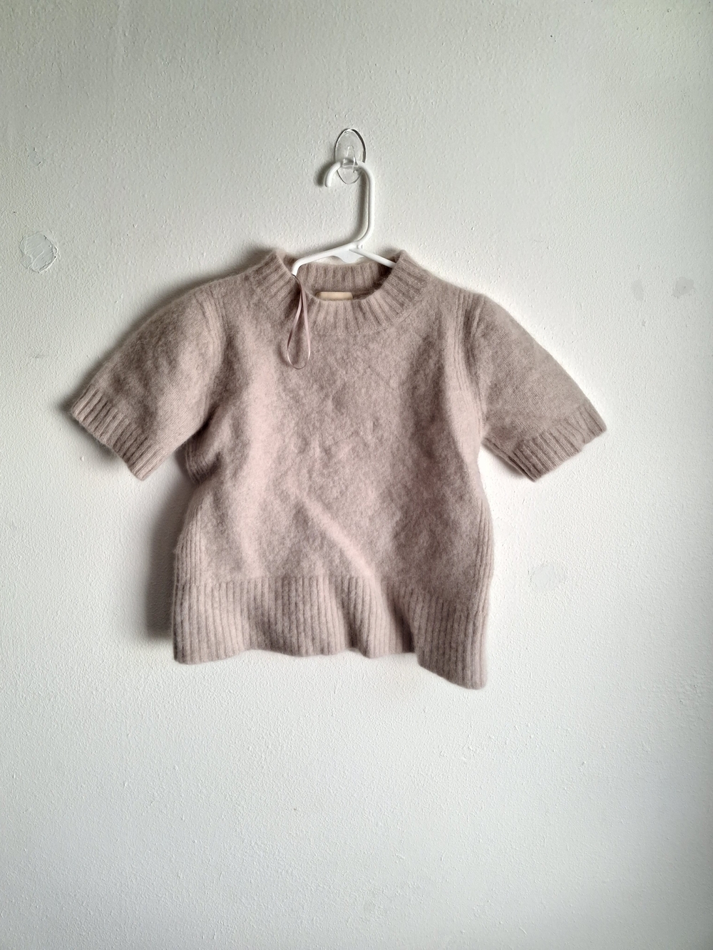 Elie Tahari 100% Cashmere Mauve Tan Taupe Mock Neck Sweater Small